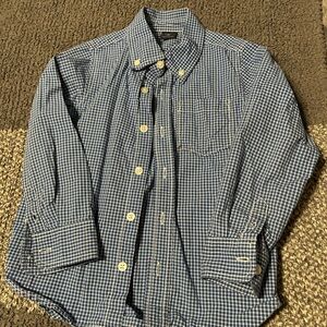 GAP Blue Gingham Button Down Shirt Lightweight Cotton